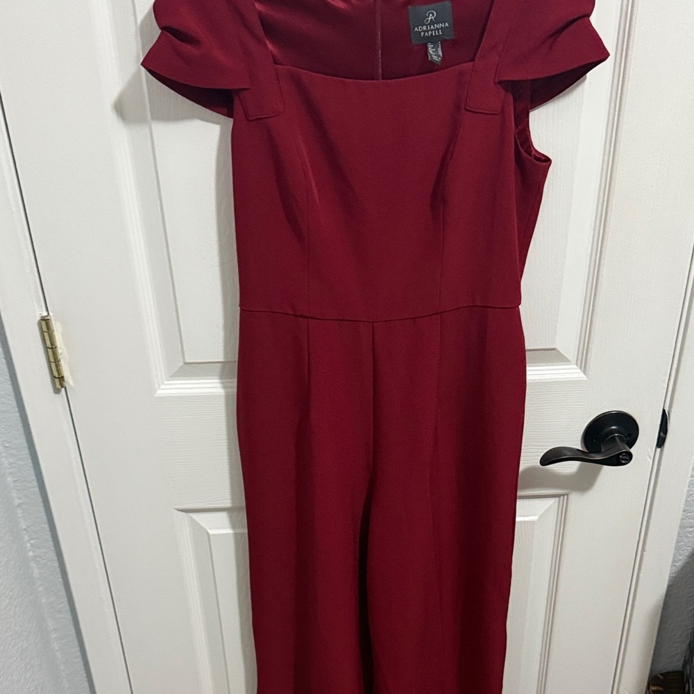 Adrianna Papell  burgundy Jumpsuit